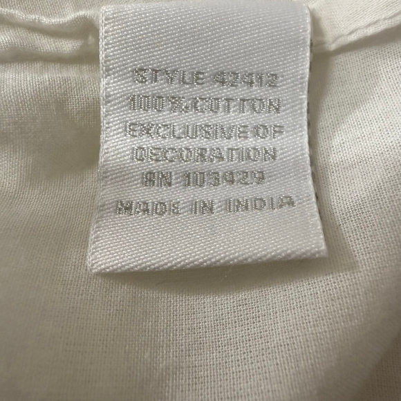 Intro Petite White Embroidered Button Front Shirt Size PL - Picture 8 of 8